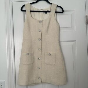 Sophia sleeveless dress with jewel buttons